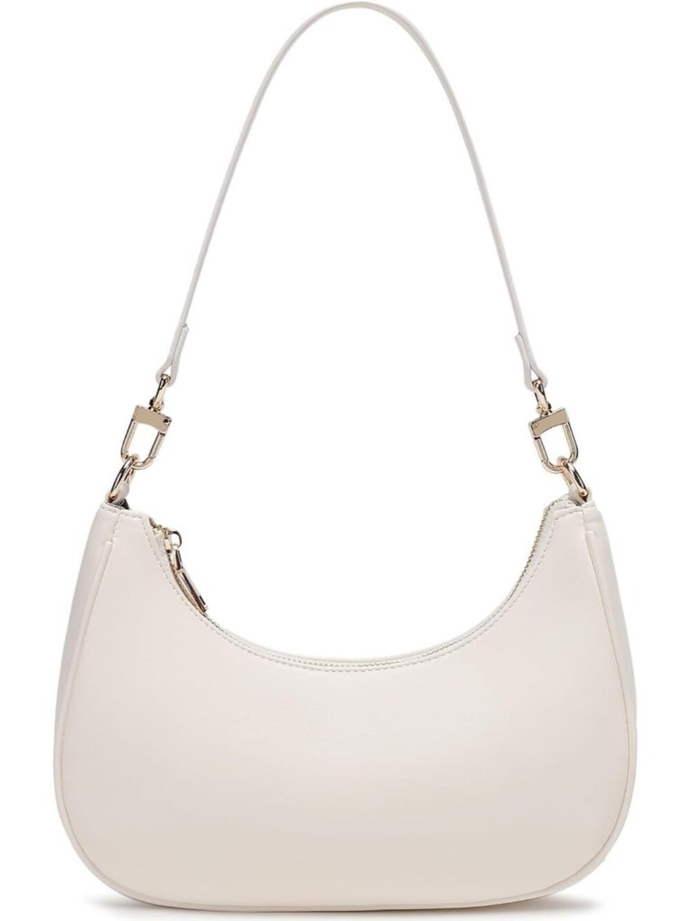 Women's Beige Vintage Hobo Cute Lightweight Underarm Purse Shoulder Bag
